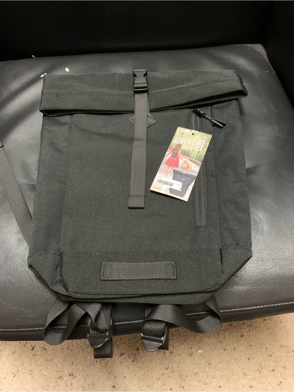 Adventure Roll-Top Backpack   Black. Nupouch